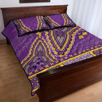 African Dashiki Quilt Bed Set Luxury Violet - Wonder Print Shop