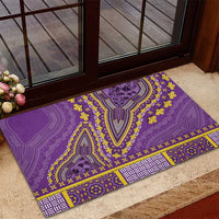 African Dashiki Rubber Doormat Luxury Violet - Wonder Print Shop