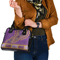 African Dashiki Shoulder Handbag Luxury Violet