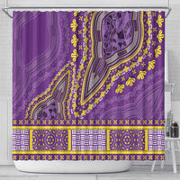 African Dashiki Shower Curtain Luxury Violet