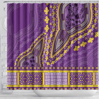 African Dashiki Shower Curtain Luxury Violet