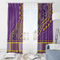 African Dashiki Window Curtain Luxury Violet - Wonder Print Shop