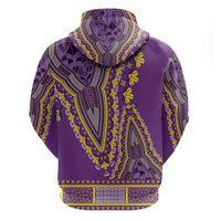 African Dashiki Zip Hoodie Luxury Violet - Wonder Print Shop