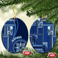 Samoa Siapo Motif Ceramic Ornament Classic Style - Bue Ver LT7 - Wonder Print Shop