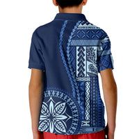 Samoa Siapo Motif Kid Polo Shirt Classic Style - Bue Ver - Wonder Print Shop