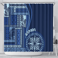 samoa-siapo-motif-shower-curtain-classic-style-bue-ver