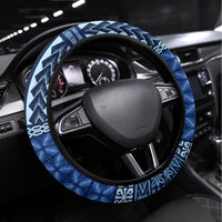 Samoa Siapo Motif Steering Wheel Cover Classic Style - Bue Ver - Wonder Print Shop