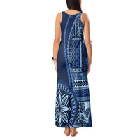 Samoa Siapo Motif Tank Maxi Dress Classic Style - Bue Ver - Wonder Print Shop