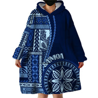 Samoa Siapo Motif Wearable Blanket Hoodie Classic Style - Bue Ver - Wonder Print Shop