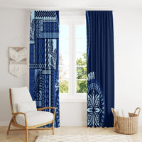 Samoa Siapo Motif Window Curtain Classic Style - Bue Ver - Wonder Print Shop