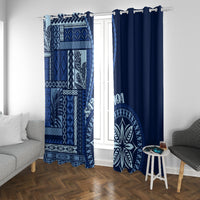 Samoa Siapo Motif Window Curtain Classic Style - Bue Ver - Wonder Print Shop
