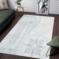 Samoa White Sunday Area Rug Classic Siapo Style LT7 - Wonder Print Shop