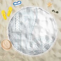 Samoa White Sunday Beach Blanket Classic Siapo Style LT7 - Wonder Print Shop
