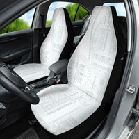 Samoa White Sunday Car Seat Cover Classic Siapo Style LT7 - Wonder Print Shop