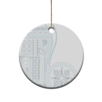 Samoa White Sunday Ceramic Ornament Classic Siapo Style LT7 - Wonder Print Shop