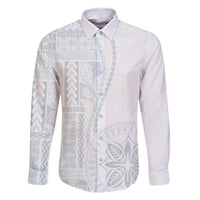 Samoa White Sunday Family Matching Off Shoulder Short Dress and Hawaiian Shirt Classic Siapo Style LT7 - Wonder Print Shop