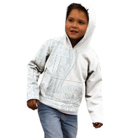 Samoa White Sunday Kid Hoodie Classic Siapo Style - Wonder Print Shop