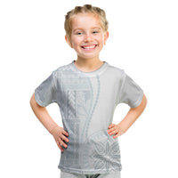 Samoa White Sunday Kid T Shirt Classic Siapo Style - Wonder Print Shop