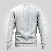 Samoa White Sunday Ugly Christmas Sweater Classic Siapo Style - Wonder Print Shop