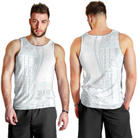 Samoa White Sunday Men Tank Top Classic Siapo Style - Wonder Print Shop