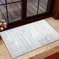 Samoa White Sunday Rubber Doormat Classic Siapo Style - Wonder Print Shop
