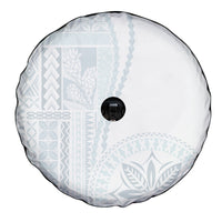 Samoa White Sunday Spare Tire Cover Classic Siapo Style - Wonder Print Shop