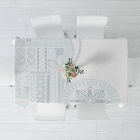 Samoa White Sunday Tablecloth Classic Siapo Style - Wonder Print Shop