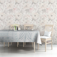 Samoa White Sunday Tablecloth Classic Siapo Style - Wonder Print Shop