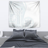 Samoa White Sunday Tapestry Classic Siapo Style - Wonder Print Shop