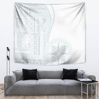 Samoa White Sunday Tapestry Classic Siapo Style - Wonder Print Shop