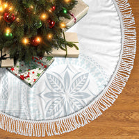 Samoa White Sunday Tree Skirt Classic Siapo Style - Wonder Print Shop