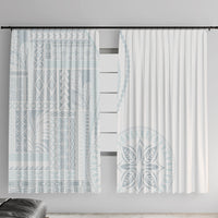 Samoa White Sunday Window Curtain Classic Siapo Style - Wonder Print Shop