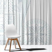 Samoa White Sunday Window Curtain Classic Siapo Style - Wonder Print Shop