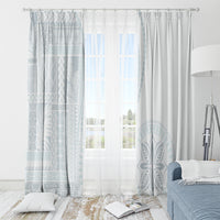 Samoa White Sunday Window Curtain Classic Siapo Style - Wonder Print Shop