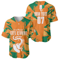 Ivory Coast Football Custom Baseball Jersey Les Elephants Champions LT7 - Wonder Print Shop