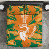 Ivory Coast Football Custom Bedding Set Les Elephants Champions LT7 - Wonder Print Shop