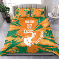 Ivory Coast Football Custom Bedding Set Les Elephants Champions LT7 - Wonder Print Shop