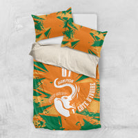 Ivory Coast Football Custom Bedding Set Les Elephants Champions LT7 - Wonder Print Shop