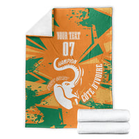 Ivory Coast Football Custom Blanket Les Elephants Champions