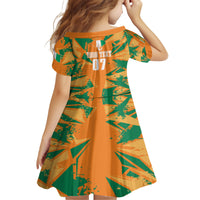 Ivory Coast Football Custom Family Matching Off Shoulder Short Dress and Hawaiian Shirt Les Elephants Champions LT7 - Wonder Print Shop