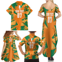Ivory Coast Football Custom Family Matching Summer Maxi Dress and Hawaiian Shirt Les Elephants Champions - Wonder Print Shop