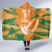 Ivory Coast Football Custom Hooded Blanket Les Elephants Champions