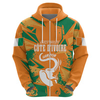 Ivory Coast Football Custom Hoodie Les Elephants Champions - Wonder Print Shop
