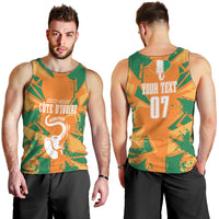 Ivory Coast Football Custom Men Tank Top Les Elephants Champions - Wonder Print Shop