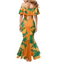 Ivory Coast Football Custom Mermaid Dress Les Elephants Champions - Wonder Print Shop