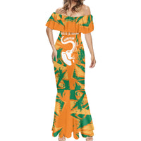 Ivory Coast Football Custom Mermaid Dress Les Elephants Champions - Wonder Print Shop