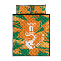 Ivory Coast Football Custom Quilt Bed Set Les Elephants Champions - Wonder Print Shop