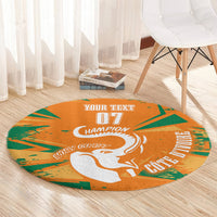 Ivory Coast Football Custom Round Carpet Les Elephants Champions