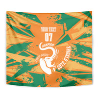 Ivory Coast Football Custom Tapestry Les Elephants Champions - Wonder Print Shop