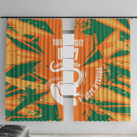 Ivory Coast Football Custom Window Curtain Les Elephants Champions - Wonder Print Shop